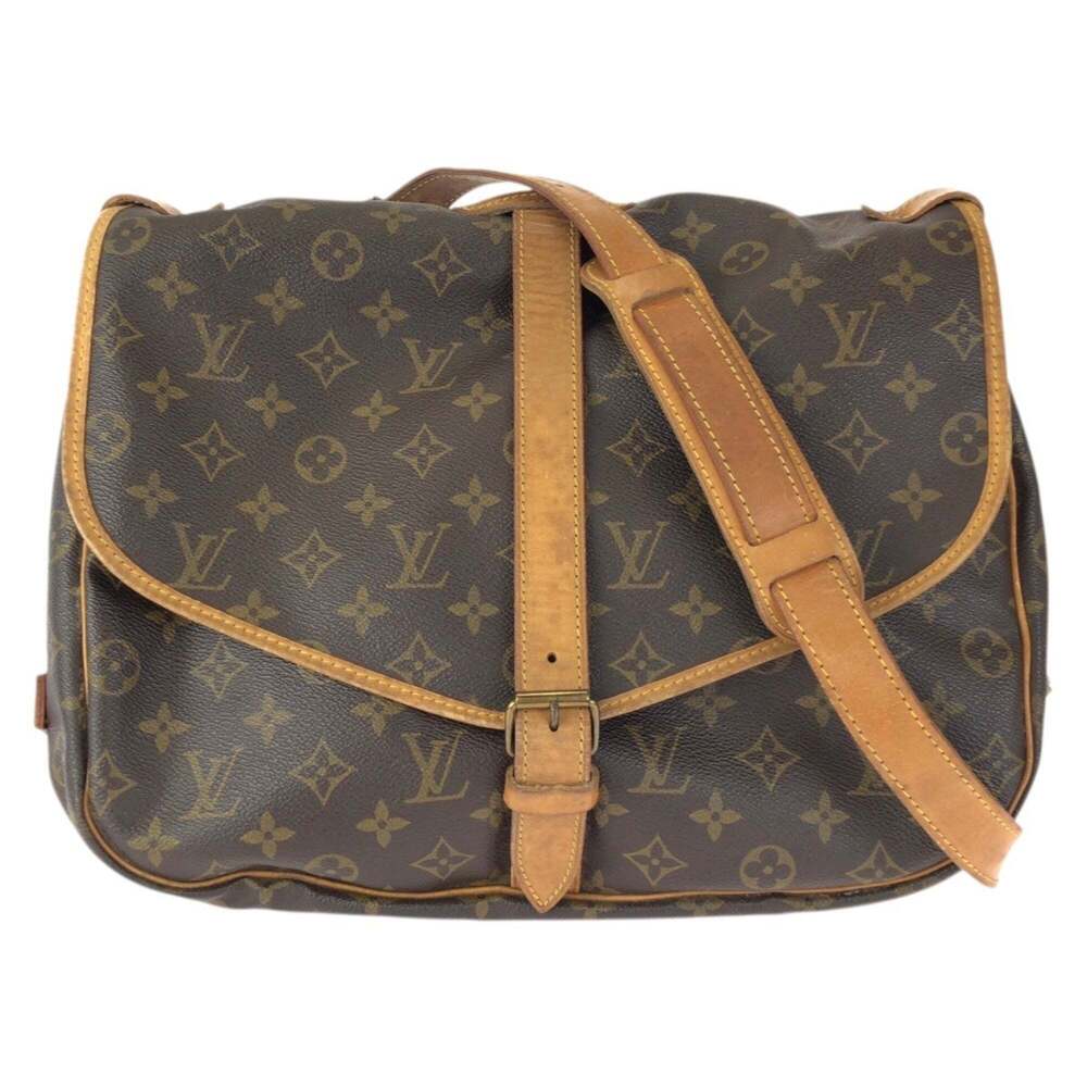 LOUIS VUITTON Brown Monogram Leather Shoulder Bag